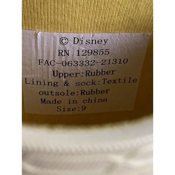 Disney Parks Epcot Flower & Garden Festival Rubber Yellow Rain Boots Women’s 9 - Picture 4 of 9